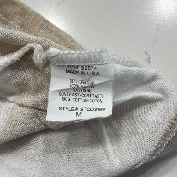 Adriano Goldschmeid‎ ¾ Sleeve Striped Knit Top Popover Brown White Med - Picture 8 of 9